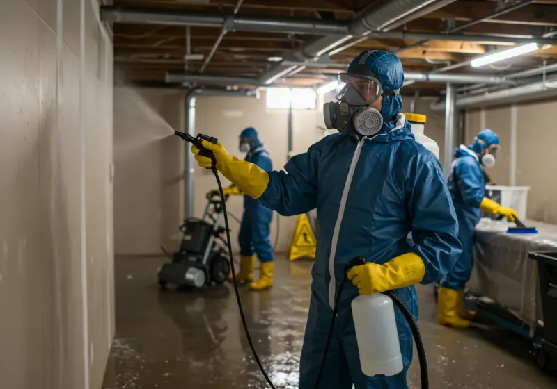 Basement Sanitization and Antimicrobial Treatment process in Washington, VT