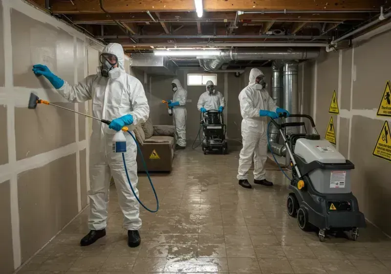 Basement Moisture Removal and Structural Drying process in Washington, VT